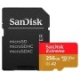 Card de Memorie Micro Secure Digital Card SanDisk Extreme PLUS, 256GB, Clasa 10, R/W speed: up to 100MB/s/ 90MB/s, include adapt