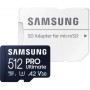 Card de Memorie Micro Secure Digital Card Samsung Pro Ultimate, 512GB, MB-MY128SA/WW, Clasa 10, pana la 200MB/S, cu adaptor SAMS