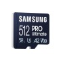 Card de Memorie Micro Secure Digital Card Samsung Pro Ultimate, 512GB, MB-MY128SA/WW, Clasa 10, pana la 200MB/S, cu adaptor SAMS