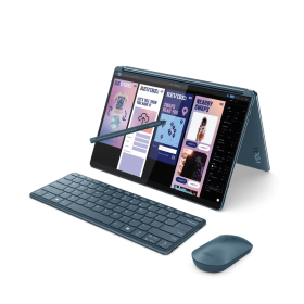 Laptop Lenovo Yoga Book 9 13IMU9 cu procesor Intel® Core™ Ultra 7 155U pana la 4.8GHz, 2 x 13.3", 2.8K, OLED, Touch, 16GB DDR5, 