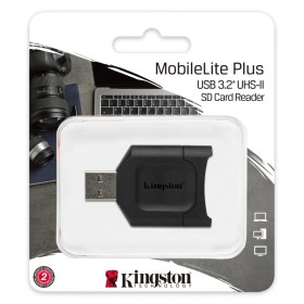 Card reader Kingston, USB 3.2 Gen1, Connector: USB-A, UHS-II Class, Compatible with: Windows® 10, Windows 8.1, Windows 8, Mac OS