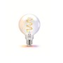 Bec LED RGB inteligent WiZ Connected Filament Clear G95, Wi-Fi, E27,6.3W (40W), 470 lm, lumina alba si color (2200-6500K), compa