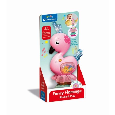 Clementoni - Zornaitoare interactiva flamingo cu melodii ce contribuie la dezvoltarea multisenzoriala Clementoni - 1