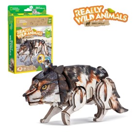 Cubic Fun - National Geographic Animale Salbatice Puzzle 3D Lup Cenusiu 58 piese Cubic Fun - 1