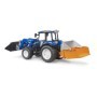 Bruder - Tractor New Holland T5.120 cu incarcator frontal detasabil lada pentru basculat baloti si furci Bruder - 6