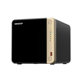 NAS QNAP 464 4-Bay, CPU Intel Celeron N5105/N5095 4-core/4-thread Processor, RAM 8 GB DDR4 (onboard, not expandable), HDD 4 x 2.