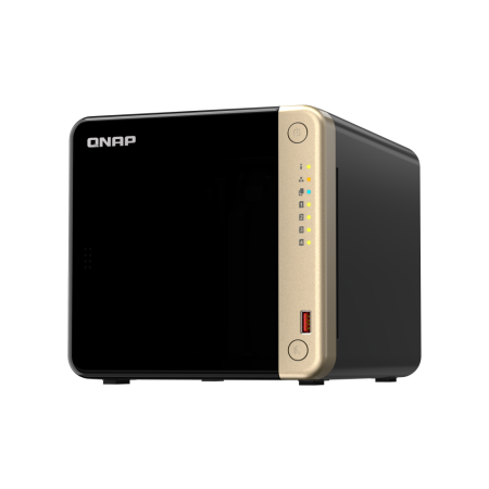 NAS QNAP 464 4-Bay, CPU Intel Celeron N5105/N5095 4-core/4-thread Processor, RAM 8 GB DDR4 (onboard, not expandable), HDD 4 x 2.