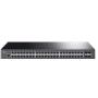 "JetStream™ 48-Port Gigabit L2+ Managed Switch with 4 10GE SFP+ Slots PORT: 48× Gigabit RJ45 Ports, 4× 10G SFP+ Slots, RJ45/Micr