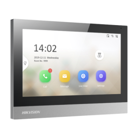 Monitor videointerfon TCP/IP, TFT 7 inch touch screen, WiFi, PoE, Alarma IN - HIKVISION DS-KH8380-WTE1 HIKVISION - 1