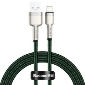 CABLU alimentare si date Baseus Cafule Metal, Fast Charging Data Cable pt. smartphone, USB la Lightning Iphone 2.4A, 2m, verde B