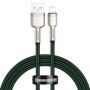 CABLU alimentare si date Baseus Cafule Metal, Fast Charging Data Cable pt. smartphone, USB la Lightning Iphone 2.4A, 2m, verde B