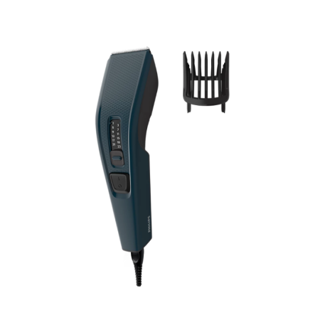 Aparat de tuns Philips Seria 3000 HC3505/15, 13 setari de lungime, utilizare cu fir, lame din otel inoxidabil, Albastru PHILIPS 