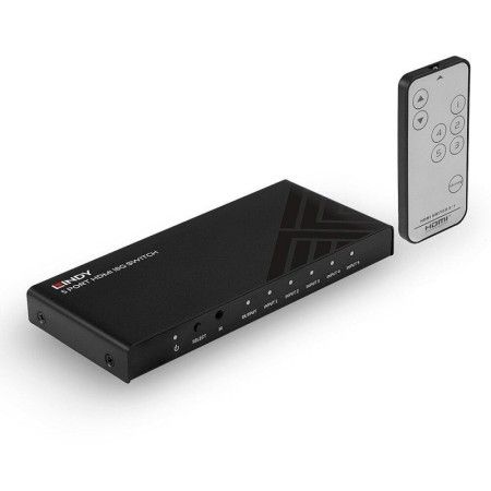 Lindy 5 Port HDMI 18G Switch  Technical details  Specifications  AV Interface: HDMI Interface Standard: HDMI 2.0 Supports Bandwi