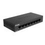 D-Link Switch DGS-108GL, 8 porturi Gigabit, Capacity 16Gbps, desktop, faramanagement, metal, negru, fara ventilator, D-link Gree