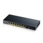 Switch Zyxel GS1900-10HP v2, 8-port GbE L2 PoE Smart Switch + 2 SFP slots, 802.3at, desktop, fanless, 70 Watt ZYXEL - 2