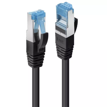 Cablu Lindy 1m Cat.6A S/FTP LSZH Network Cable, Black LINDY - 1