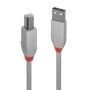 Cablu transfer Lindy LY-36681, USB 2.0 Type A to B, 0.5m, Anthra Line LINDY - 1