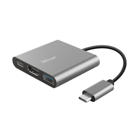 Hub USB Trust Dalyx, 3 porturi USB-C, silver TRUST - 1