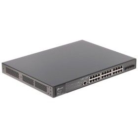 "JetStream™ 28-Port Gigabit L2+ Managed Switch with 24-Port PoE+ PORT: 24× Gigabit PoE+ Ports, 4× Gigabit SFP Slots, RJ45/Micro-