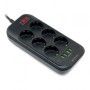 Prelungitor cu protectie Serioux, 6 prize schuko, input 100-240V, 50- 60Hz, output (Total): 2500W - 10A, 4 porturi USB, 4 portur