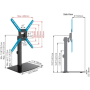 Suport TV de podea, Barkan S320.B, Fix, 29"-58", VESA 400x400, suporta pana la 25kg, Negru BARKAN - 2