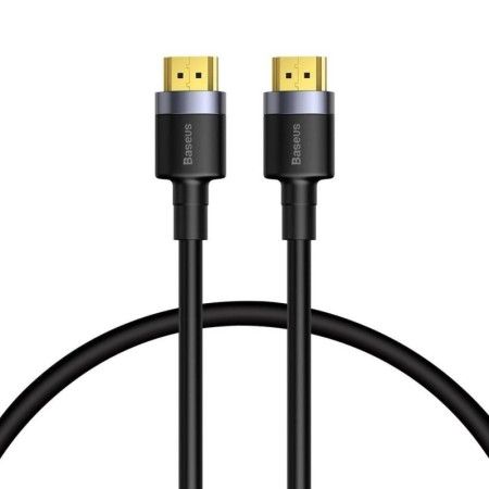 CABLU video Baseus Cafule, HDMI (T) la HDMI (T), rezolutie maxima 4K UHD (3840 x 2160) la 60 Hz, conectori auriti, 1m, negru BAS