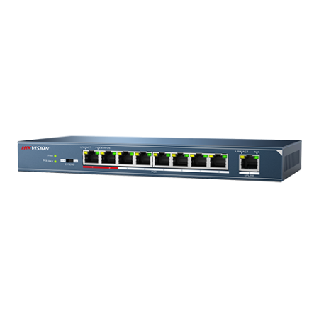 Switch 8 porturi PoE, 1 port uplink- HIKVISION DS-3E0109P-E-M HIKVISION - 1