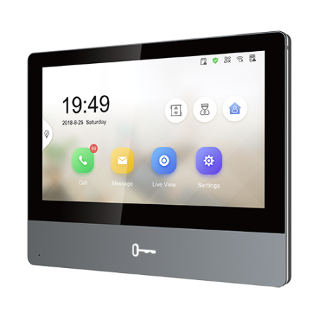 Monitor videointerfon TCP/IP Wireless, Touch Screen IPS-TFT LCD 7inch - HIKVISION DS-KH8350-WTE1 HIKVISION - 1