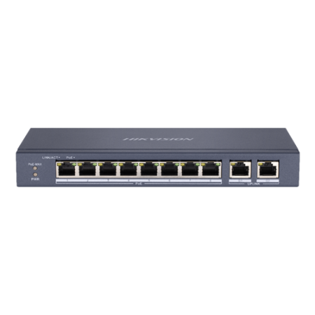 Switch 8 porturi PoE, 2 porturi uplink RJ45 Gigabit - HIKVISION DS-3E0310P-E-M HIKVISION - 1