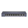 Switch 8 porturi PoE, 2 porturi uplink RJ45 Gigabit - HIKVISION DS-3E0310P-E-M HIKVISION - 1