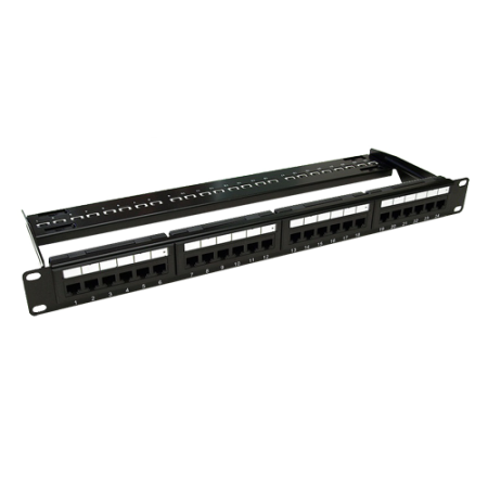 Patch Panel 1U, UTP cat6A, 24 porturi RJ45 - ASYTECH Networking ASY-PP-UTP6A-24 ASYTECH Networking - 1