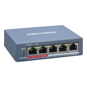 Switch 4 porturi PoE, 1 port uplink RJ45, SMART Management - HIKVISION DS-3E1105P-EI HIKVISION - 1