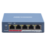 Switch 4 porturi PoE, 1 port uplink RJ45, SMART Management - HIKVISION DS-3E1105P-EI HIKVISION - 3