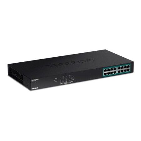 Switch 16 porturi Gigabit PoE+ 246W - TRENDnet TPE-TG160G TRENDnet - 1