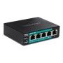 Switch 4 porturi Fast Ethernet Long Range 250m PoE+ 60W, 1 port Fast Ethernet - TRENDnet TE-FP051 TRENDnet - 1