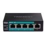 Switch 4 porturi Fast Ethernet Long Range 250m PoE+ 60W, 1 port Fast Ethernet - TRENDnet TE-FP051 TRENDnet - 2