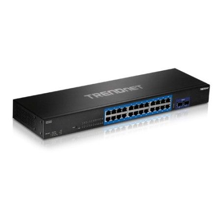 Switch 24 porturi Gigabit, 2 porturi SFP+ 10G - TRENDnet TEG-30262 TRENDnet - 1