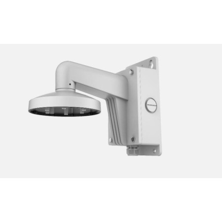 Suport de montaj pe perete cu doza de conexiuni Hikvision DS-1473ZJ- 155B, material aliaj de aluminiu, dimensiuni: Ø 155 mm × 24