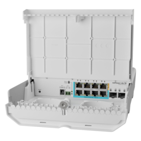 Smart Switch outdoor, 8 x Gigabit (7 PoE in), 2 x SFP+ 10Gbps - Mikrotik CSS610-1Gi-7R-2S+OUT MIKROTIK - 1