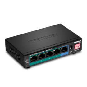 Switch 4 porturi Gigabit Long Range 200m PoE+, 1 port Gigabit - TRENDnet TPE-LG50 TRENDnet - 1