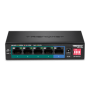 Switch 4 porturi Gigabit Long Range 200m PoE+, 1 port Gigabit - TRENDnet TPE-LG50 TRENDnet - 2