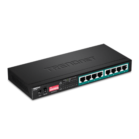 Switch 8 porturi Gigabit Long Range 200m PoE+ - TRENDnet TPE-LG80 TRENDnet - 1