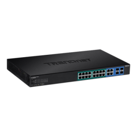 Switch Web Smart, 16 x Gigabit PoE+, 4 x Gigabit/SFP, putere 370W - TRENDnet TPE-1620WSF TRENDnet - 1