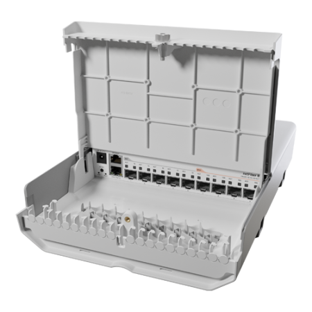 Switch netFiber 9, 4 x SFP+ 10G, 5 x SFP 1G, 1 x Gigabit (PoE-In), outdoor - MikroTik CRS310-1G-5S-4S+OUT MIKROTIK - 1