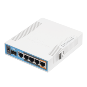 hAP ac, 5 x Gigabit, 802.11b/g/n 2.4Ghz, 802.11ac 5GHz, SFP, USB - MikroTik RB962UiGS-5HacT2HnT MIKROTIK - 1