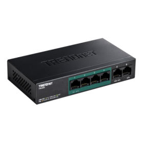 Switch 6 porturi Fast Ethernet PoE+ 60W - TRENDnet TPE-S50 TRENDnet - 1