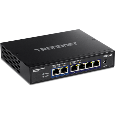 Switch 6 porturi, 4 x 2.5G si 2 x 10G , Fanless - TRENDnet TEG-S762 TRENDnet - 1