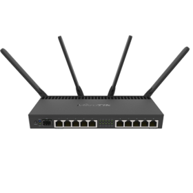 Router 10 x Gigabit, 1 x SFP+ 10Gbps,PoE IN/OUT, RouterOS L5, Wi-Fi - Mikrotik RB4011iGS+5HacQ2HnD-IN MIKROTIK - 1