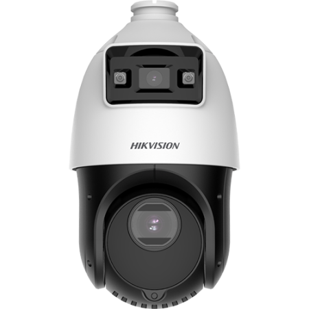 TandemVu, DarkFighter si ColorVu - camera IP, 4MP, lentila 2.8mm SI 4.8~72mm, 15X, WL 30m, IR 100m, Audio, Alarma, PoE+, IP66 - 