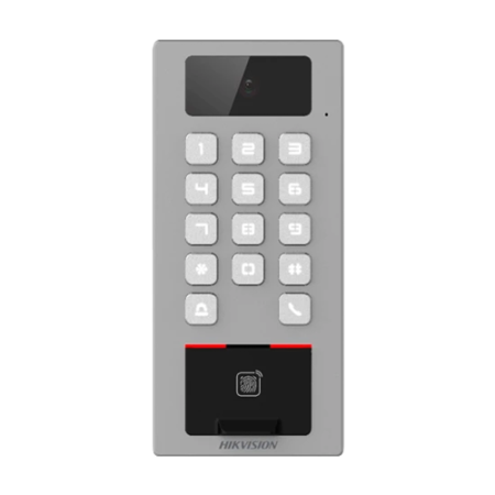 Terminal control acces si Video-interfon, tastatura, card, Bluetooth, Wi-Fi, Alarma - HIKVISION DS-K1T502DBFWX-C HIKVISION - 1